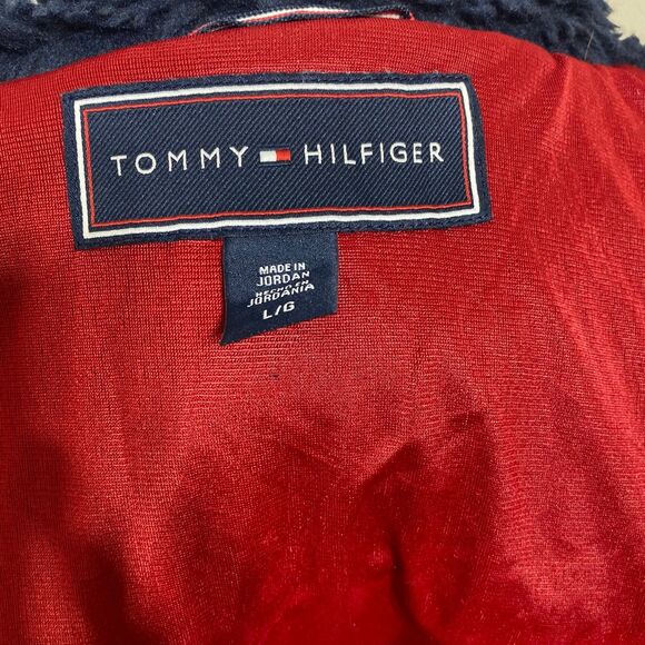Tommy Hilfiger Women's Big Logo Color-Block Sherpa Full Zip Size Large Jacket - Picture 9 of 10